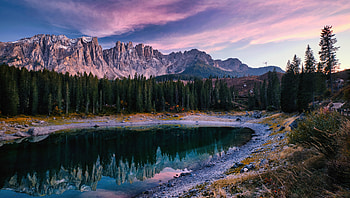 Mountains Rocks Reflection Trees , mountains, reflection, trees, rocks, nature HD wallpaper