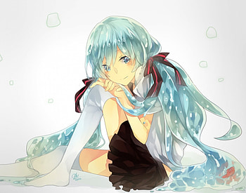 Bottle Miku, miku, anime, hatsune, girl, bottle HD wallpaper