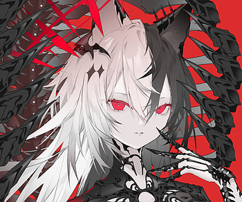Crimson Gaze — Quad Anime Girl, Anime, girl, anime girl HD wallpaper