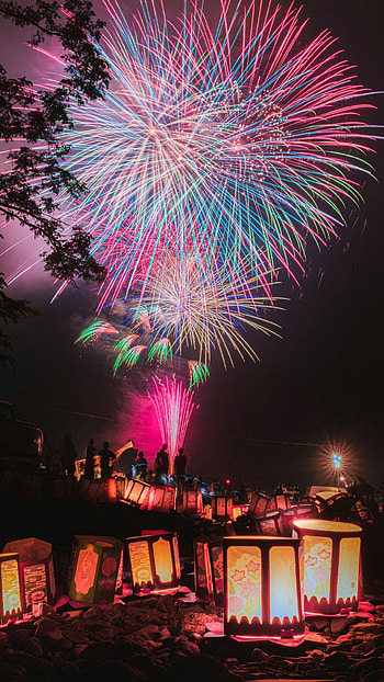 Best fireworks backgrounds, Stunning pyrotechnics, Captivating visuals, Festive atmosphere HD phone wallpaper