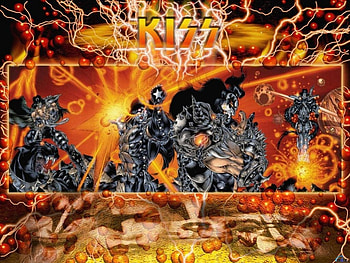 Kiss, makeup, guitars, heavy, rock and roll, band, rock HD wallpaper