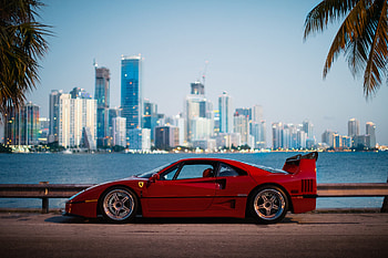 Ferrari F40, Vehicles, Car, City, Depth Of Field, Ferrari HD wallpaper