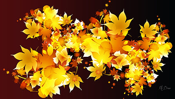 Golden Fall, fall, gold, Firefox theme, leaves, maple, bright, yellow, autumn, nature HD wallpaper