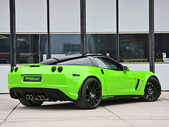 Chevrolet Corvette Z06 C6 Geiger 2009, black, chevrolet, geiger, 2009, green, c6, z06, corvette HD wallpaper
