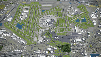 Chicago O'Hare Airport, ORD 3D model, 3Dcitymodels HD wallpaper