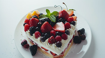 beautiful cherry, food, cake, Gourmet, dessert HD wallpaper