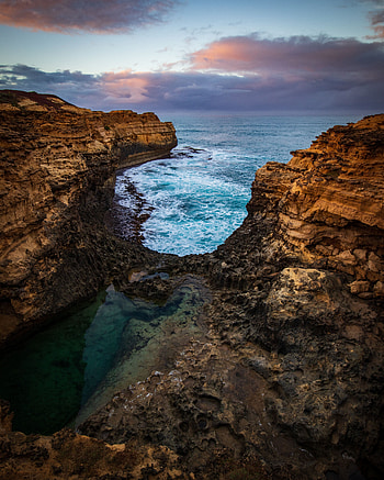Nature, Sea, Waves, Rocks, Shore, Bank, Cliff, Stone HD phone wallpaper