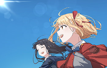 Chisato Nishikigi & Takina Inoue, Takina Inoue, Chisato Nishikigi, Anime, Lycoris Recoil HD wallpaper