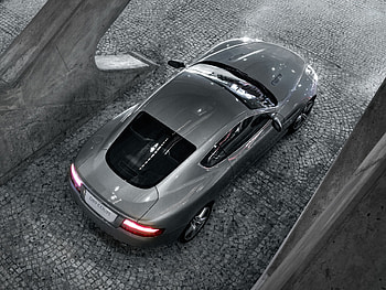 Auto, Aston Martin, Cars, View From Above, Reflection, Style, 2008, Db9, Metallic Gray, Grey Metallic HD wallpaper