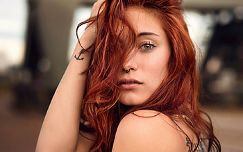 Redhead, women, girl, model HD wallpaper
