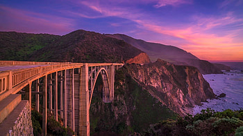 Bixby Creek Bridge, Zoey Walker's artwork, Big Sur marvel, Coastal splendor HD wallpaper
