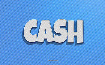 Cash, blue lines background, with names, Cash name, male names, Cash greeting card, line art, with Cash name HD wallpaper