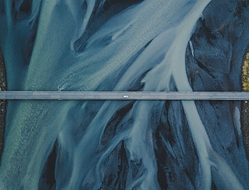 Aerial, Iceland, , Road HD wallpaper