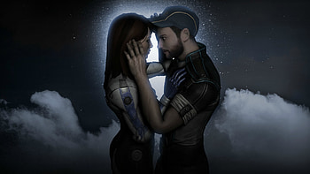 Mass Effect Couple, mass-effect, games HD wallpaper