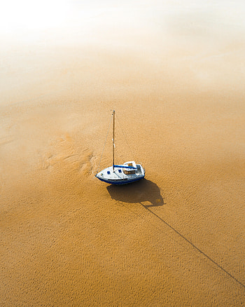 Sailboat, Sand, View From Above, Miscellanea, Miscellaneous, Boat, Sailfish HD phone wallpaper
