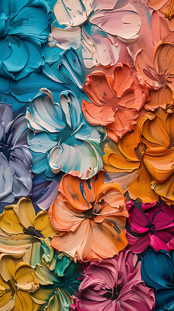 Floral Paint Texture , texture, flower, paint HD phone wallpaper