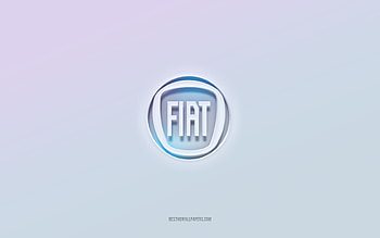 Fiat logo, cut out 3d text, white background, Fiat 3d logo, Fiat emblem, Fiat, embossed logo, Fiat 3d emblem HD wallpaper