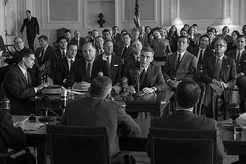 Historic Oppenheimer Hearing - Monochrome, movie, Oppenheimer HD wallpaper