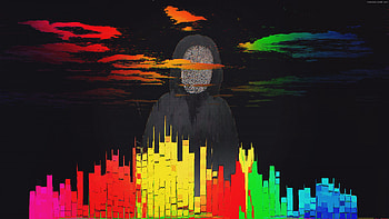 Glitch Art Abstract City, abstract, city, art, glitch HD wallpaper
