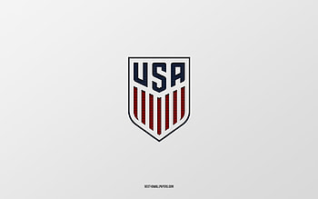 USA national soccer team, white background, football team, emblem, CONCACAF, USA, football, USA national soccer team logo, North America HD wallpaper