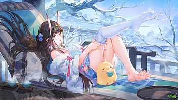 :), azur lane, blue, atdan, anime, manjuu, girl, manga HD wallpaper