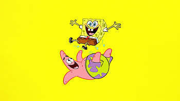 SpongeBob and Patrick minimal, , Friendship bond HD wallpaper
