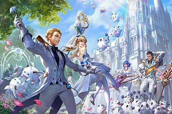 Crystal Rose, man, blue, fantasy, anna podedworna, couple, girl HD wallpaper