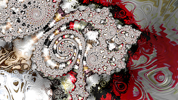 Trippy Psychedelic Fractal, colorful, colors, white, Abstract, fractal HD wallpaper