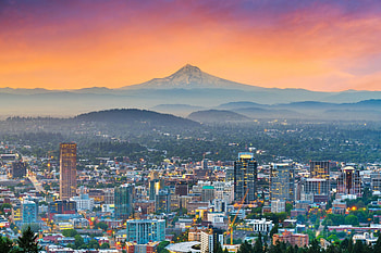 Portland Oregon skyline, Background checks, Health-related information, Urban travel HD wallpaper