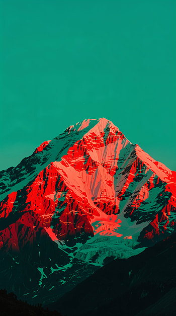 Summit Glow — Neon Peak , mountain HD phone wallpaper
