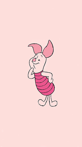 Piglet, Pink , Winnie the Pooh drawing, Cute Disney HD phone wallpaper
