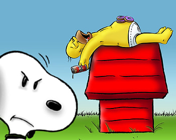 Homer Simpson, The Simpsons, Snoopy, Tv Show HD wallpaper