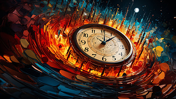 Abstract Clock Vortex, man made, clock HD wallpaper