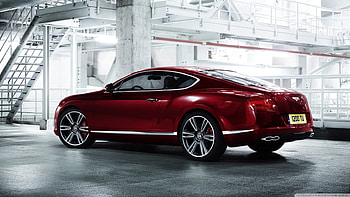 Bentley V8, stairs, car, garage, red, bentley, wheels, beauty, v8 HD wallpaper