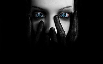 woman covering the face, face, covering, woman HD wallpaper