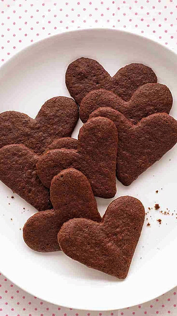 Brown Heart, Heart Shape Cookies HD phone wallpaper