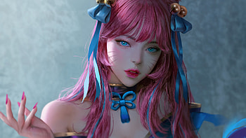Pink Hair Ahri League Of Legends HD wallpaper