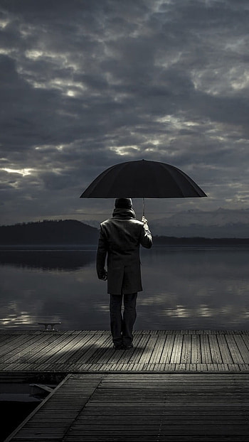 Single, Boy, Umbrella HD phone wallpaper
