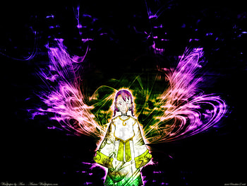 The beauty of Eureka, black, art, colors, girl, anime, game, illusuon, aura, women HD wallpaper