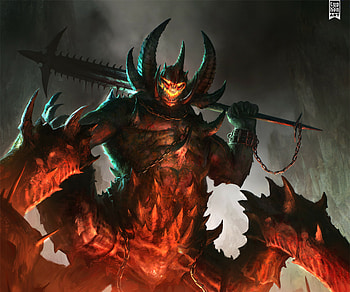 Hellfire Crawler, dark, demon HD wallpaper
