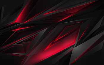 Black Red Shards, Black and Red Metallic HD wallpaper