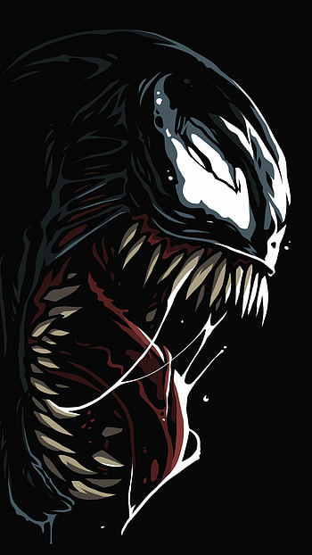 Venom, Marvel anti-hero, Dark symbiote, Intense action HD phone wallpaper