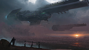 Low orbit Democracy, Helldivers 2, Sci Fi, sunset, military HD wallpaper