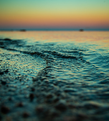 Water, Sea, Shore, Bank, Macro, Blur, Smooth HD phone wallpaper