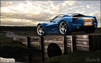 Corvette_Stingray_2011_by_GoodieDesign, blue, vette, art, 2011 HD wallpaper
