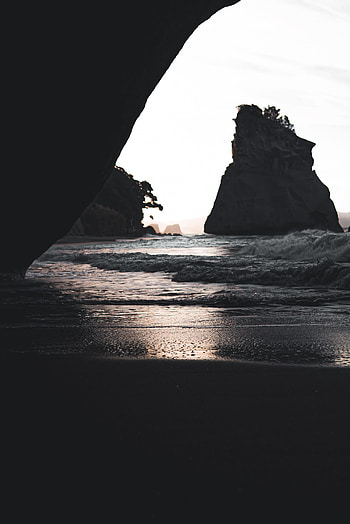 Nature, Sea, Rocks, Coast, Cave HD phone wallpaper