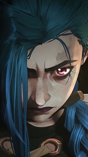 Jinx Mad, iris, Arcane HD phone wallpaper