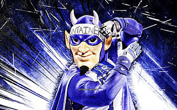 Blue Devil, grunge art, mascot, Duke Blue Devils, NCAA, blue abstract rays, Duke Blue Devils mascot, NCAA mascots, official mascot, Blue Devil mascot HD wallpaper