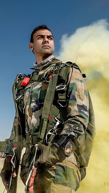 Army , Parachute Background, war HD phone wallpaper