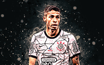 Gabriel Pereira, , Corinthians FC, Brazilian Serie A, soccer, brazilian footballers, Gabriel Pereira dos Santos, white neon lights, football, Gabriel Pereira , Gabriel Pereira Corinthians HD wallpaper